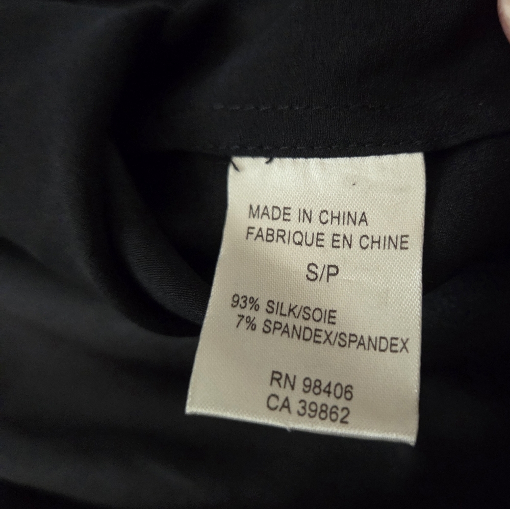 Theory Black Silk Sleeveless Blouse Size Small - Picture 8 of 10